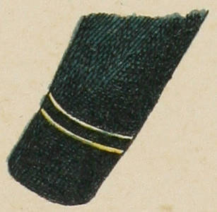 Вышитые значки на рукавахъ: 35 — боцманъ (кондукторъ).