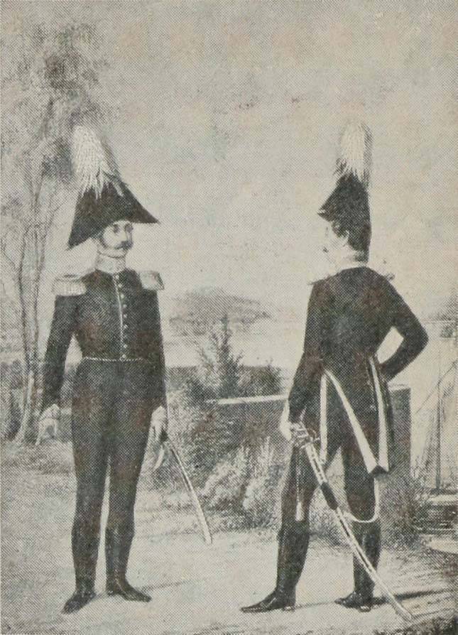 Штабъ и оберъ-офицеры (1814 г.) Ольвіопольскаго гусарскаго полка.