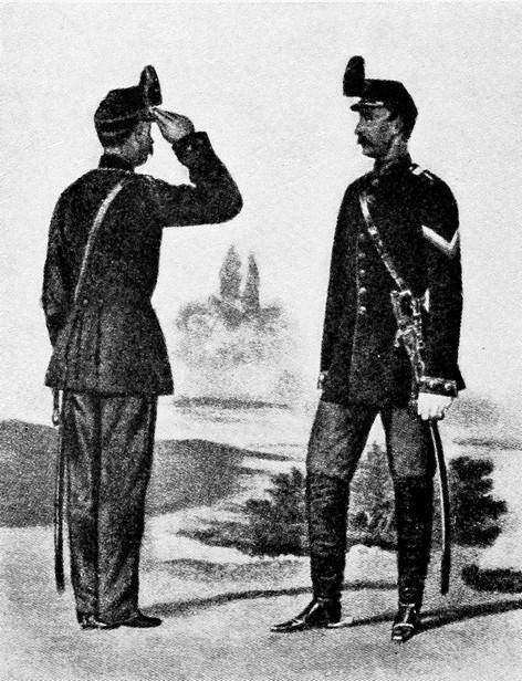 Канониръ и фейерверкеръ конной артиллеріи (1872 г.).
