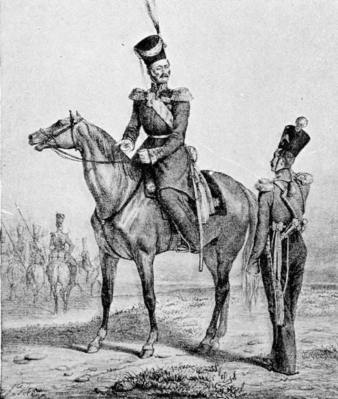 Командиръ полка и штабъ-офицеръ. (1831 г.).