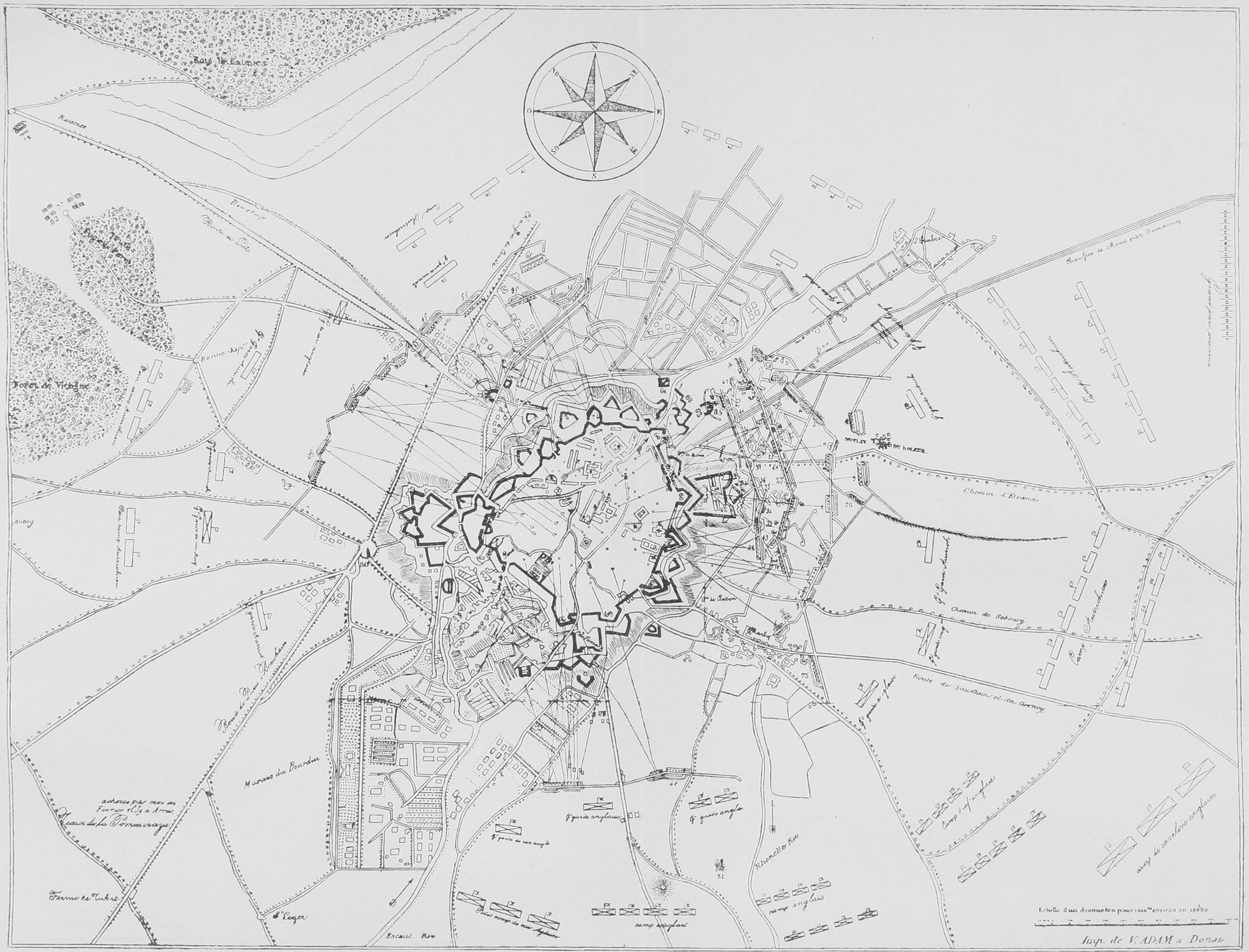 Планъ осады Валансьена в 1793 г.