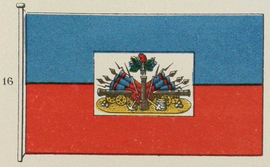 Военный флагъ респ. Гаити.