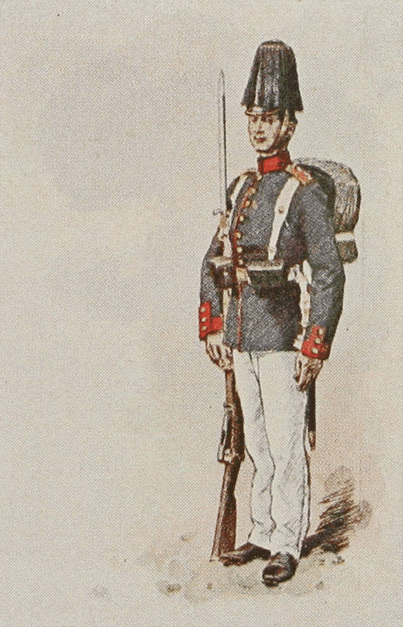 Рядовой гренадерскаго (прусскаго) полка въ парадной формѣ.
