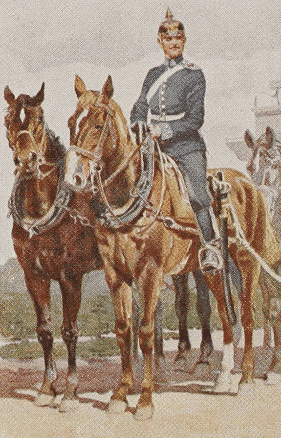 Рядовой прусскаго обознаго батальона въ обыкновенной формѣ.