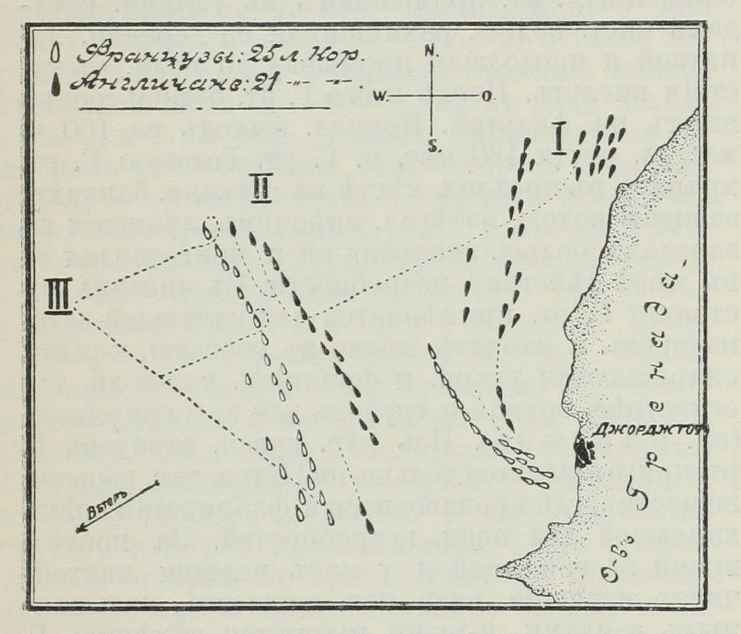 Планъ сраженія при островѣ Гренадѣ 6 іюля 1779 г.