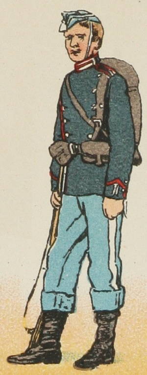 4) Гвард. солдатъ въ парадной формѣ.