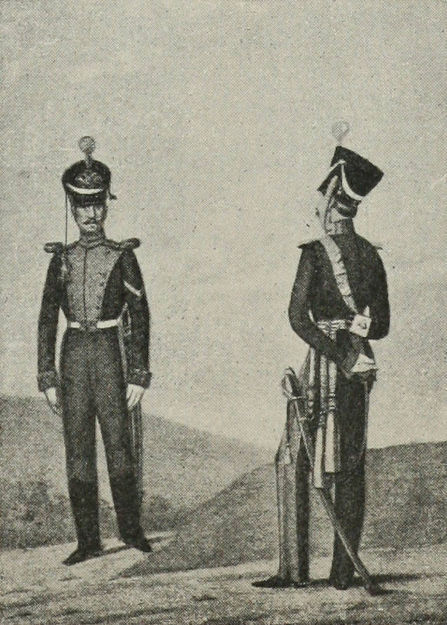 8) Рядовой и оберъ-офицеръ Л.-Гв. Драгунскаго полка 1825 г.