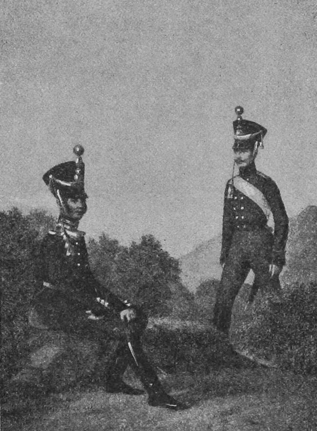 Оберъ-офицеръ и саперъ саперныхъ батальоновъ. (1822—24 гг.)