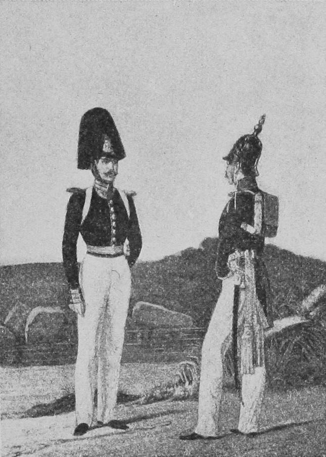 Оберъ-офицеры гренадерскаго и 1-го сапернаго батальоновъ. (1844—49 гг.)