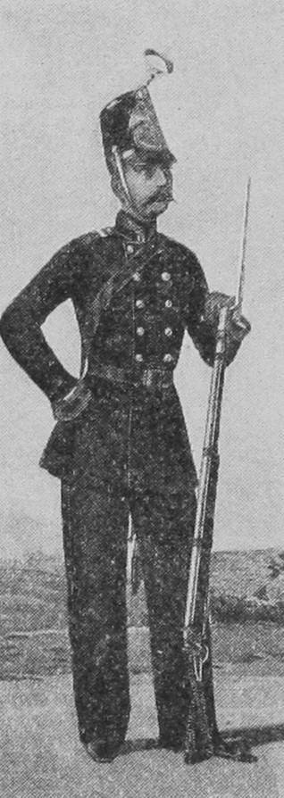 Унтеръ-офицеръ саперныхъ батальоновъ. (1855 г.)