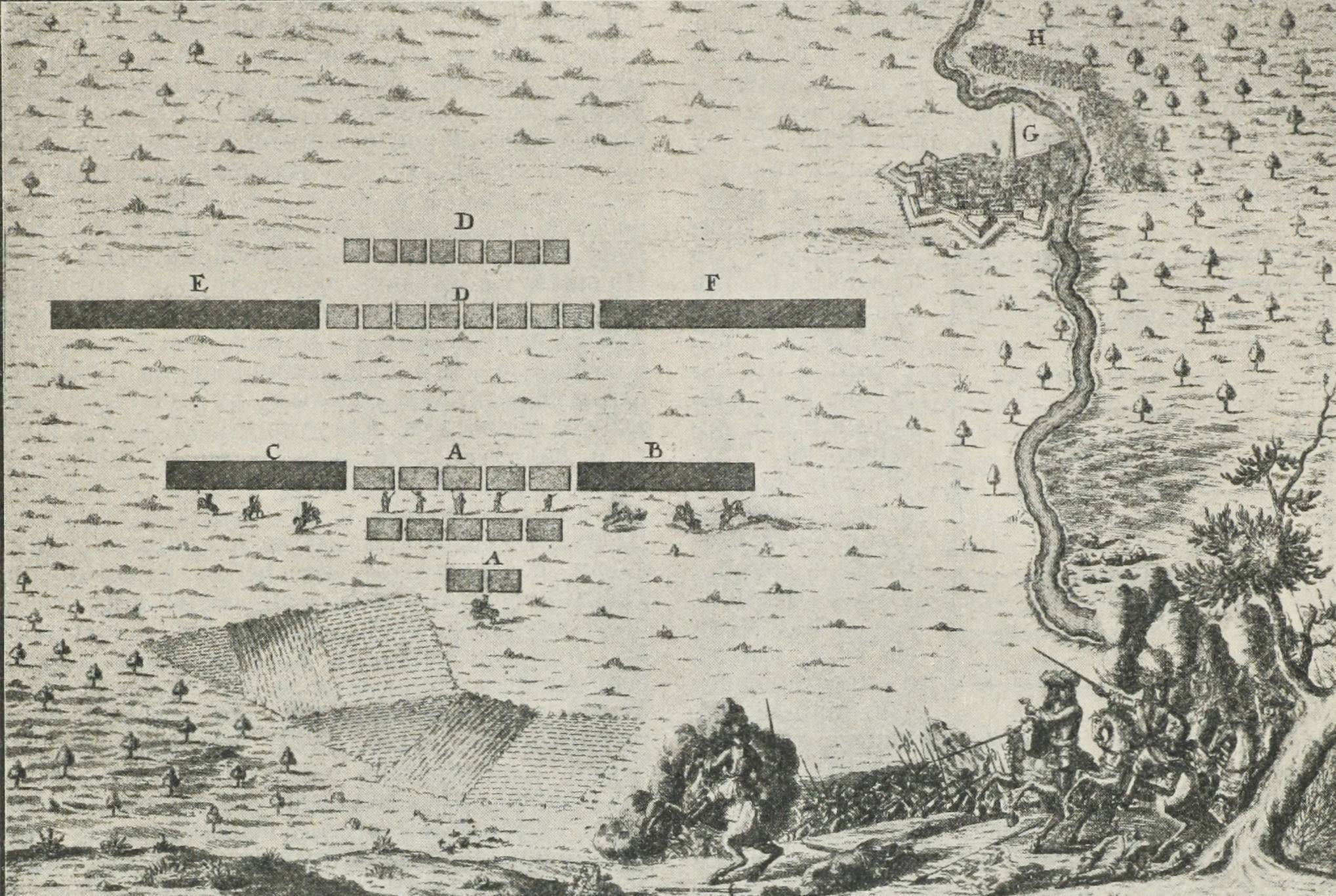 1706 г. 18 октября Калишская баталія. (Изъ Военно-ученаго архива).