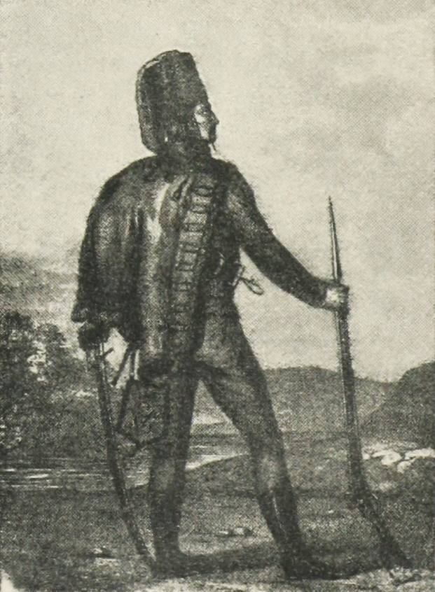 Гусаръ Венгерскаго полка (1741—61 гг.).