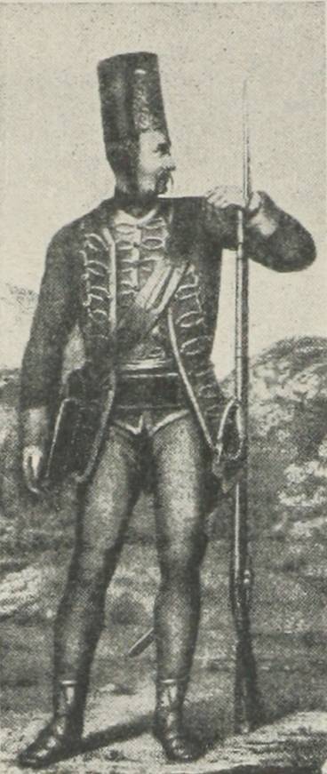 Гренадеръ Пандурскаго полка (1752—63 гг.).