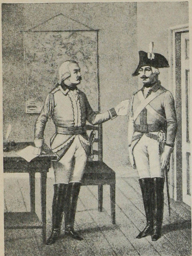 Офицеръ и рядовой Кирасирскаго Наслѣдника полка, съ 1778 по 1796 г.