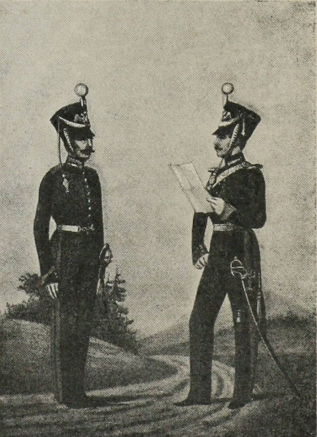 Унт.-оф-ръ и об.-офицеръ л.-г. Конно-Егерскаго полка, 1825 г.