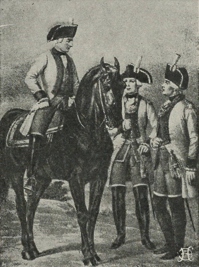 Офицеры ландмилицкой пѣхоты(1764—70 гг.).