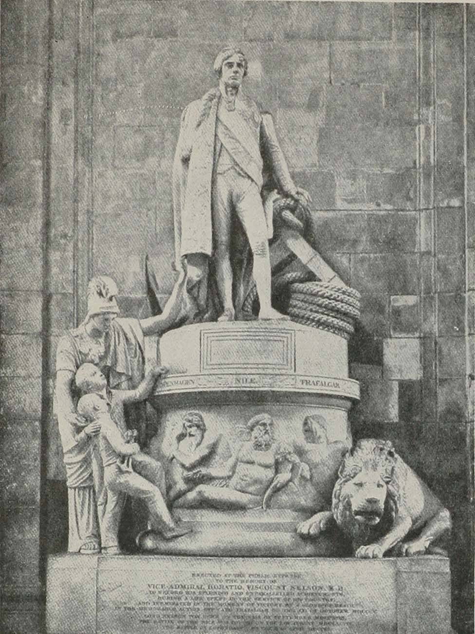 Памятникъ Нельсону въ соборѣ св. Павла въ Лондонѣ.