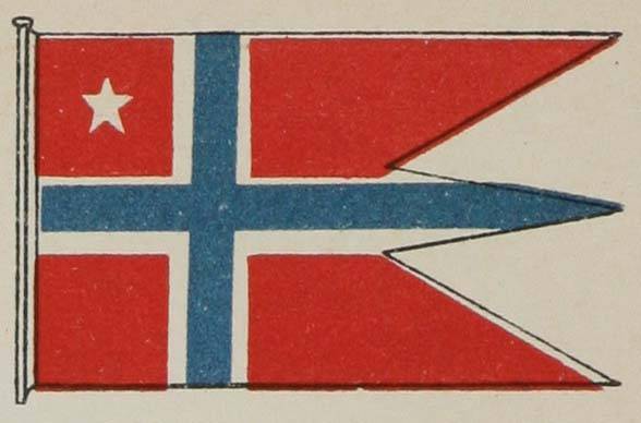 Флаги Норвегіи. Флагъ контръ-адмирала.