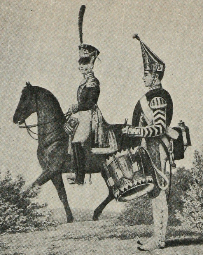 Штабъ-офицеръ и барабанщикъ л.-гв. Павловскаго п. (1817—18).